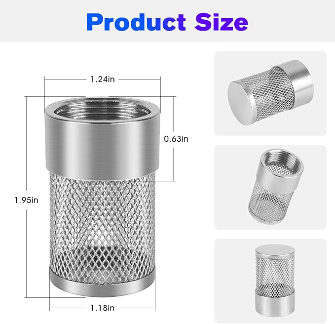 Garden Hose Strainer - 25MM Inlet Suction Strainer Mesh Filter Compatible with Livewell Pump Hose Water Filter for Irrigation Garden High Pressure Washer - 2 Pack