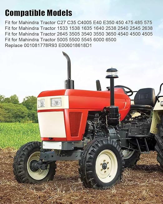 2Pcs Fuel Filter Combo Fit for Mahindra 001081778R93 E006018618D1 1533 1538 4WD T4 HST Cabin, Tractor Fuel Filters Kit