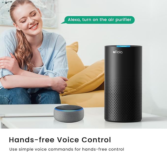 Afloia Air Purifiers for Bedroom Home Large Room, 2.4GHz Wi-Fi Smart 3 in 1 Filter Air Purifiers for Pets Allergy Odor Smoke Dust Mold Pollen, Air Cleaners Work with Alexa and Google Assistant