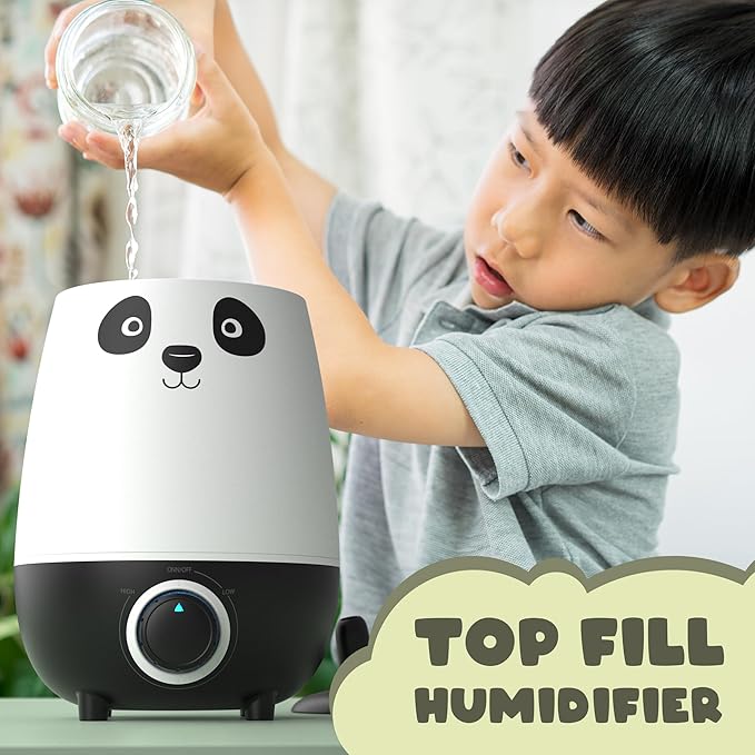 Everlasting Comfort Cool Mist Humidifiers for Bedroom 2.5L - Humidifier Large Room No-Filter, Quiet Air Humidifier for Plants, Allergies, Dry Skin, Congestion, 8 Hr Run Time, Easy Clean