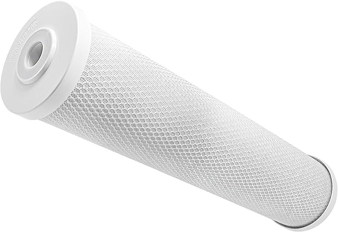 Universal 5 Micron 20” x 4.5” Whole House Carbon Water Filter Cartridge Replacement - Coconut Shell Carbon Block CTO. Compatible with Pentek, iSpring, and more. 1-Pack