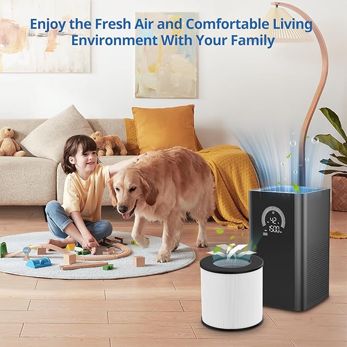 KJ150 KJ910 SY910 Replacement Filter Compatible with Druiap KJ150, Muliap & Generic KJ910, Cwxwei SY910 (AF3001) Air Purifier, 3-Stage Filtration, Not for Druiap KJ80,2 Pack