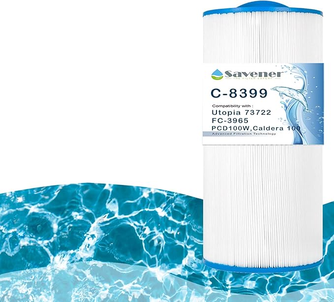 C-8399 Spa Filter Cartridge Replacement for Caldera Utopia 73722,1039607, C-8399, PCD100W, FC-3965, 81004, 100 sq.ft, 1 Pack