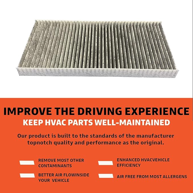 Carbon Cabin Air Filter Replacement - Pack of 1 - Made in USA - Compatible with 2021-2023 Volkswagen ID.4 Electric, 2023 Audi Q4 E-Tron & Q4 E-Tron Sportback - Replaces O.E. 1EA819669
