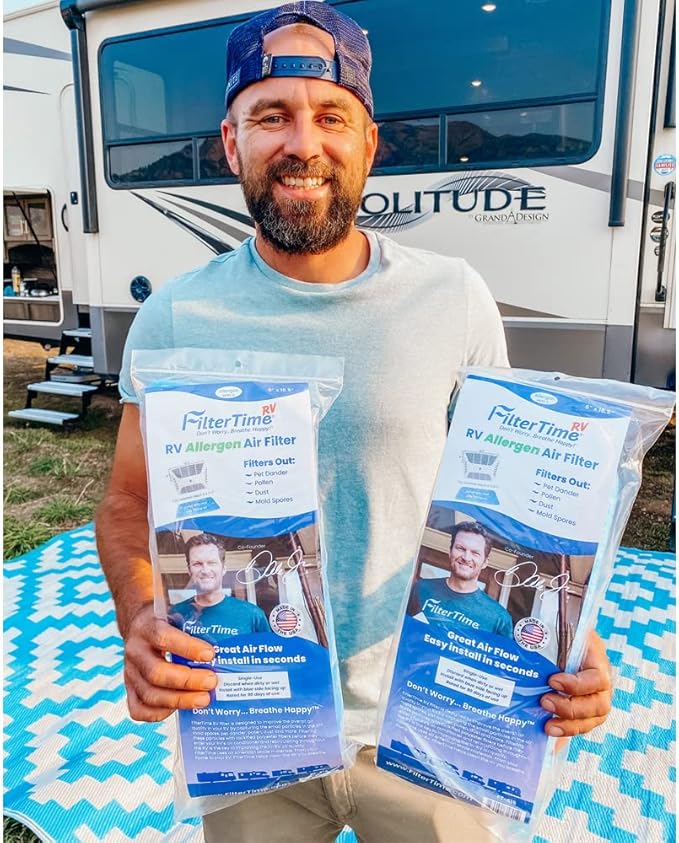 RV FT-525 RV Air Filter 5.25" Round Air Duct AC Filter Replacement (4 filters per pack) MERV 6 Air Filter | Made in USA…