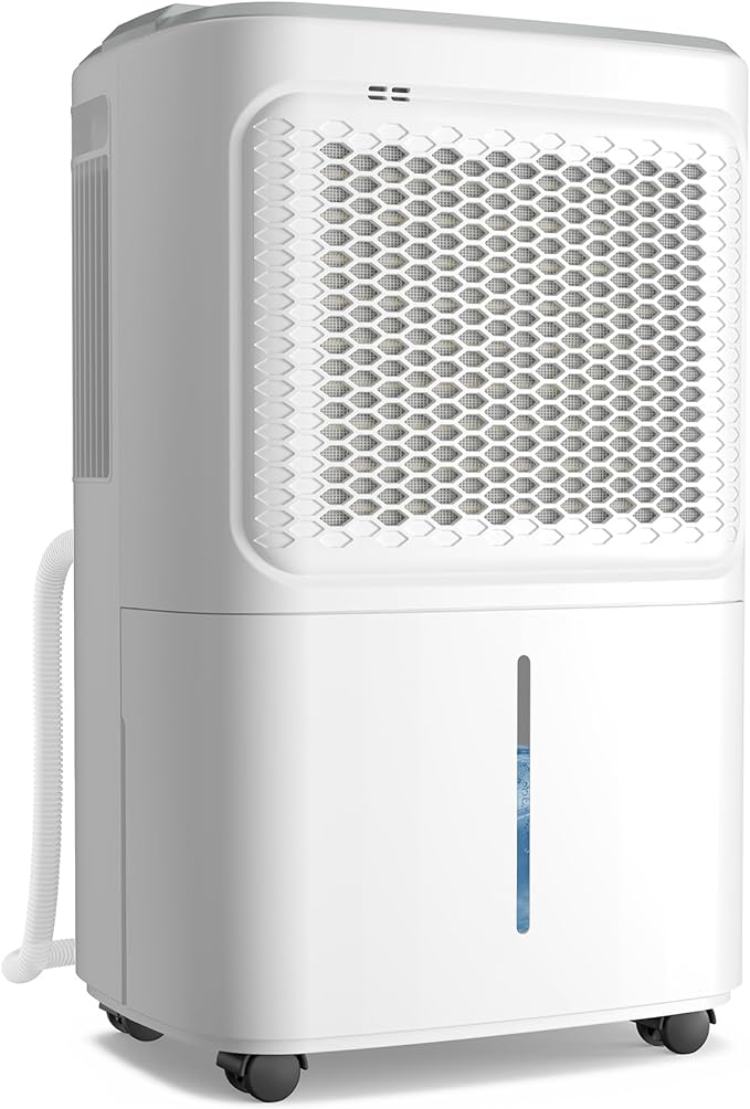 Dehumidifier for Basement, Home Dehumidifiers with Drain Hose for Large Room Bathroom, Auto Drain or Manual Drainage (31 pint)