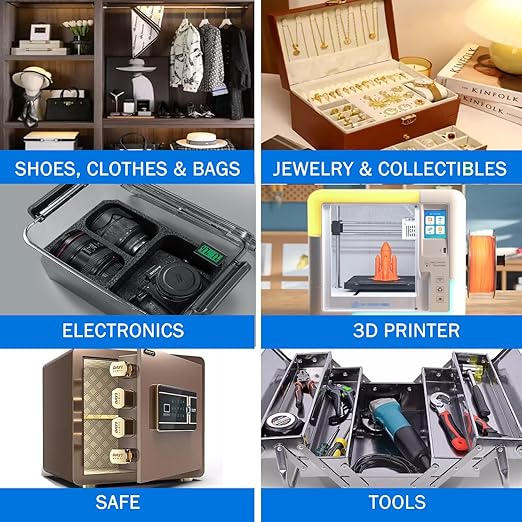 100g Rechargeable Desiccant Silica Gel Beads Pack Lab Desiccants Bag Rechargeable Moisture Absorbing for Storage Bins and Totes(6pack)