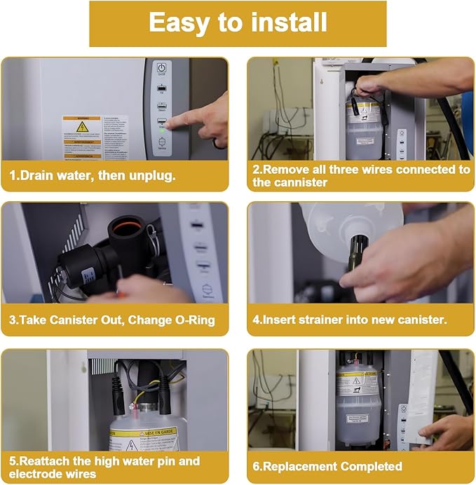 80 Steam Canister Replacement Steam Humidifier Canister Model for AprilAire Steam Humidifier Models 800, 801, 865, 866 Whole House Humidifiers, with O-Ring for Leak-Proof Seal (1PCS)