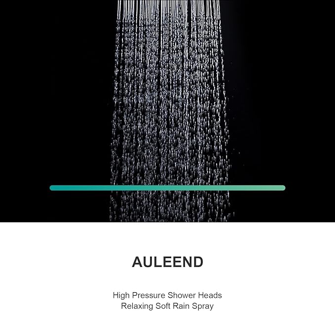 AULEEND，high pressure shower heads，with Anti-Clog Rubber Jets - 360° Rotation Adjustable Shower Head -7.87inches (Oil Rubbed Bronze)
