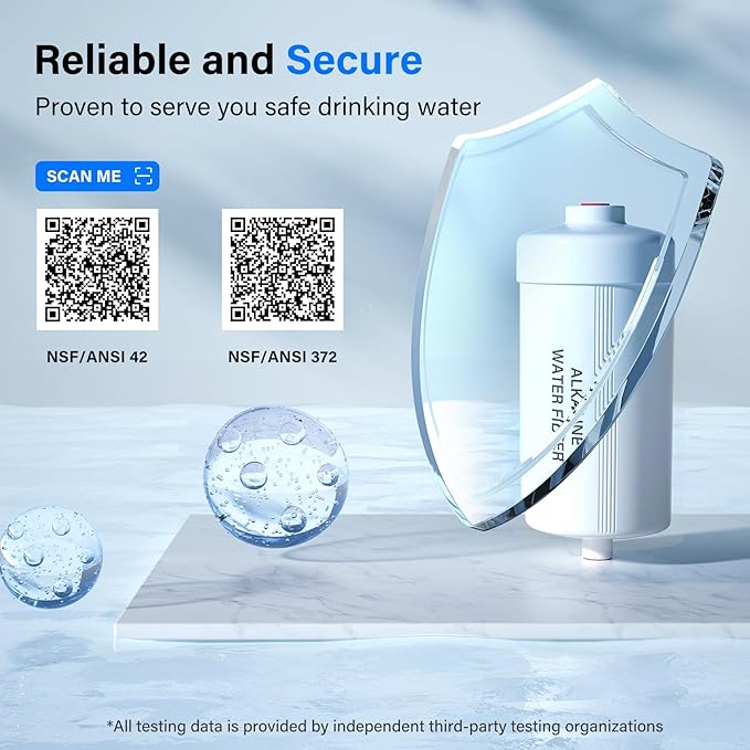 Purewell PH-2 White 3-Stage Alkaline Filter Elements, Additional filters for Berkey® Black Activated Carbon Filters, Berkey® and Purewell Gravity Filtration Water System, pH 8-9 (4 Pack, K Series)