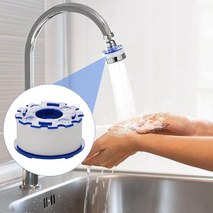 10 Pack Sink Water Faucet Filter Cartridge Replacements, Faucet Water Filter Replacements for Faucet Kitchen Bathroom Sink Filter Removes Chlorine Fluoride Heavy Metals Hard Water