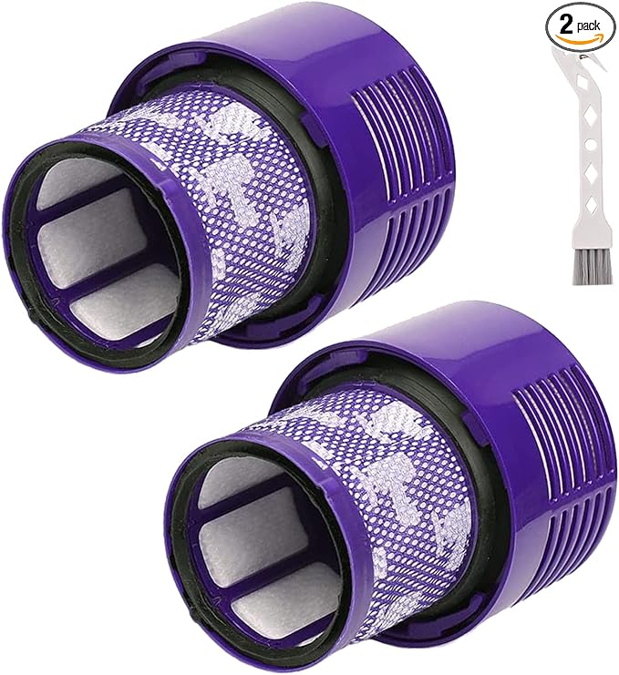 2 Pack V10 Filters Replacement for Dyson Cyclone V10 Absolute, Cyclone V10 Animal, Cyclone V10 Motorhead, Cyclone V10 Total Clean, SV12, Replaces Part # 969082-01