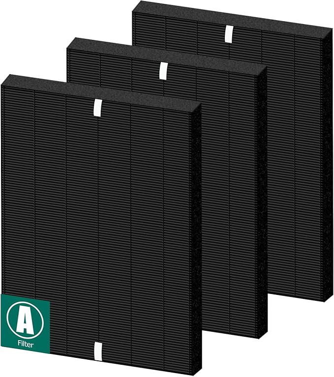Upgraded 3 Pack 115115 HEPA Replacement Filter A Size 21 - Compatible with Winix Plasmawave C535 5300 5300-2 6300 6300-2 P300 Air Purifier(Black)