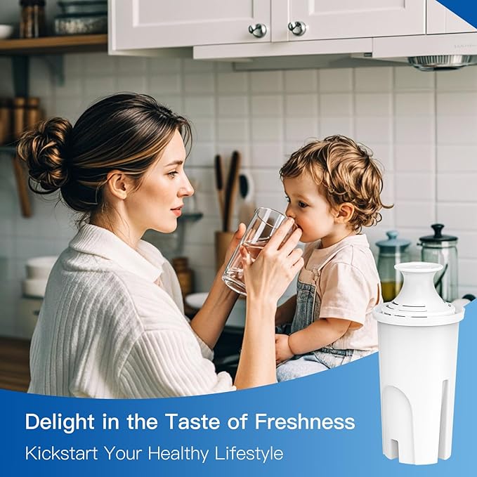 Replacement Filters for All Brita® Pitchers and Dispensers, Fits Brita® Classic OB03, Mavea® 107007, and More, NSF/ANSI 42 Certified, Last Up to 2 Months or 40 Gallons (Pack of 4)