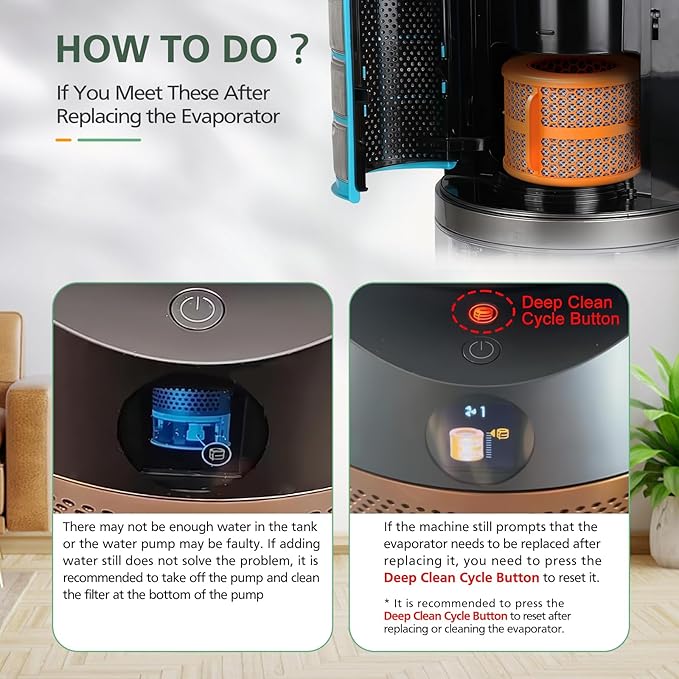 2 Pack PH04 Carbon Fiber Evaporator Filter Replacement Compatible with Dyson PH01 PH02 PH03 PH04 PH3A Air Puri-fier Humidifier Replacement Parts