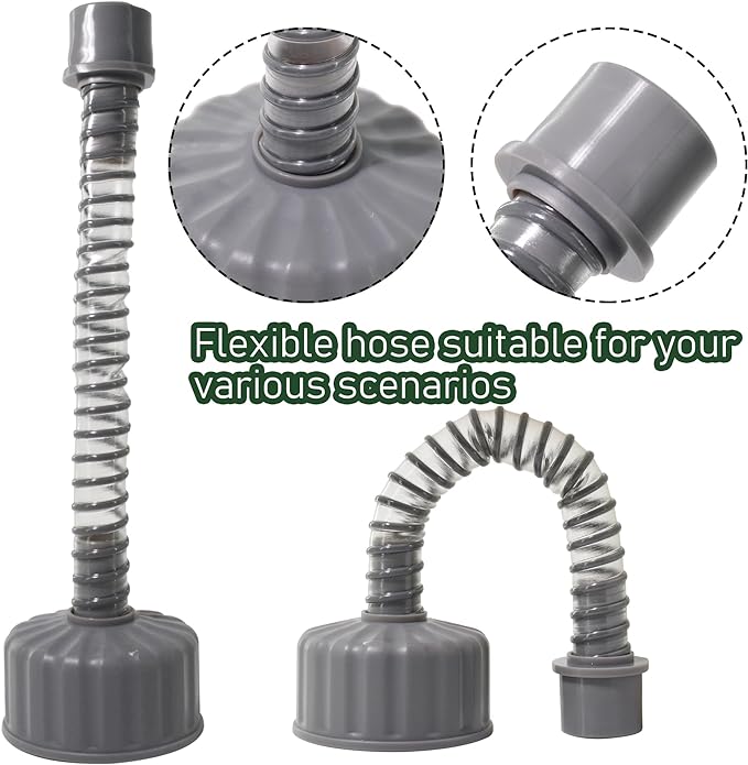 A/C Drain Lines Cleaner Tool in Wet Vac Attachment To Unclog And Evacuate, ABS Plastic Vacuum Hose Compatiable With Most PVC Pipe Sizes, Easy To Use, Grey