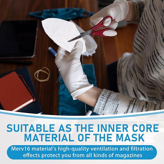 Pangda Merv 8 Filter Material, 19.37 Ft² Cut to Fit Air Vent Filters for Clean Living Basic Dust and Pet Dander Pollen Smoke Microns for Home AC HVAC, Efficiency Breathable DIY Design