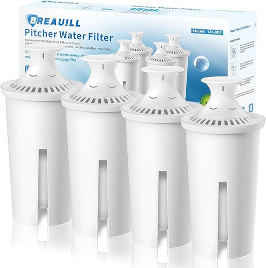 Filter Replacement Compatible with Brita® Water Filter, Pitchers, Water Filter Replacement Compatible with Brita® Classic, OB03, Mavea® 107007 35557, 4 PCS Water Pitcher Filter