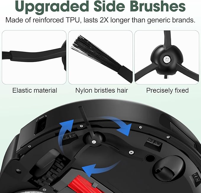 23PCS Replacement Accessories Kit Compatible with Roborock Qrevo S/Qrevo Pro/Qrevo MaxV/Qrevo Plus Include Main Brush, HEPA Filters, Mop Pads, Side Brushes, Dust Bag and Cleaning Tools