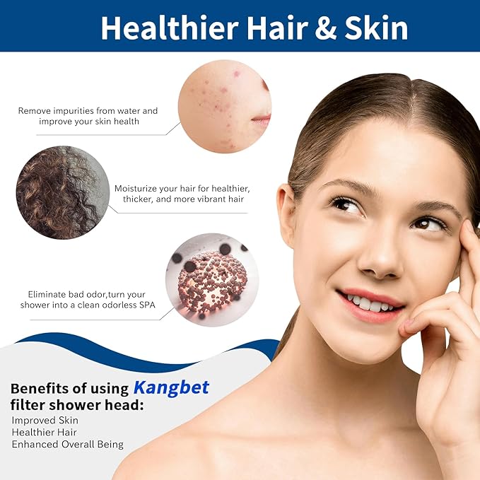 Filtered Shower Head | High Pressure Shower - Filter for Hard Water | Reduces Impurities | Stops Hair Loss, Soothes Dry Skin & Scalp - Chrome