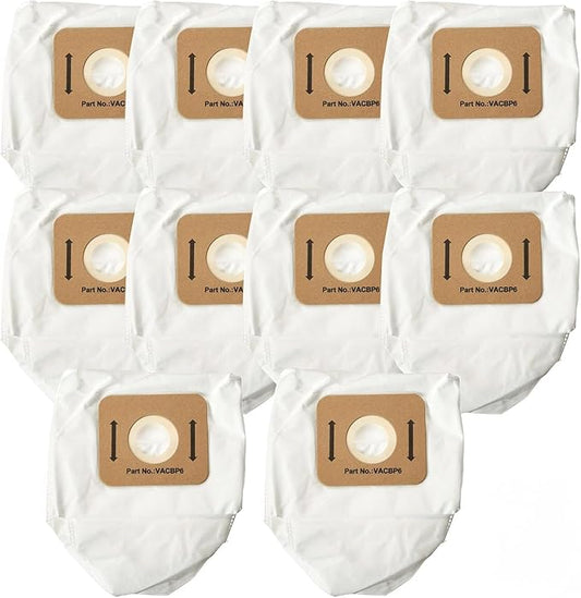 10 Pack Replacement VACBP6 HEPA Filter Bags for Atrix Ergo 8 Quart Backpack Vacuum, Replace Part VACBPAI VACBP1 VACBP36V Backpack Vacuum Bags