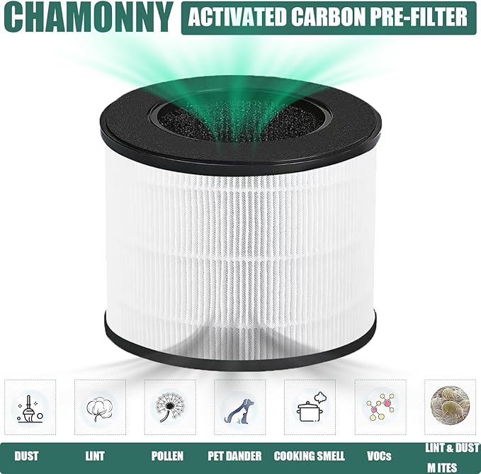 Airmega 100 Filter Replacement, Compatible with Coway Airmega 100 Air Purifier, 3-in-1 H13 True HEPA and Deodorization Filters (Airmega 100 Filter 2Pack)