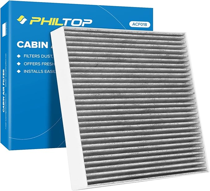 PHILTOP Cabin Air Filter, Replacement for CF11809 Silverado 1500 (2014-2018), Sierra 1500 (2014-2018), Escalade 2014-2020, Premium ACF018 Cabin Filter with Activated Carbon, Filter Up Dust Pollen
