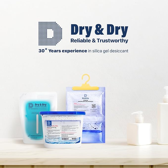 Dry & Dry Moisture Absorbers Refill Beads (7.5 LBS) - Dehumidifiers for Home Dehumidifier for Basement Small Dehumidifiers Dehumidifiers, Moisture Absorber Refill, Fragrance Free
