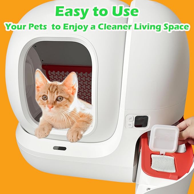 12 Pack Activated Charcoal Filters Refills for PuraMax Automatic Litter Box, Pet Odor Eliminator for PuraMax Self-Cleaning Cat Litter Box