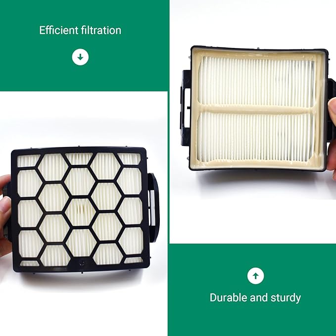 LA555,LA502, LA322 Filter Replacement Parts for Shark LA402,LA301, LA300, LA455, LA702, LA360 Rotator Lift-Away ADV DuoClean PowerFins Upright Vacuum,4 Foam&Felt+2 HEPA(Not fit UV850 UV900 vacuum)
