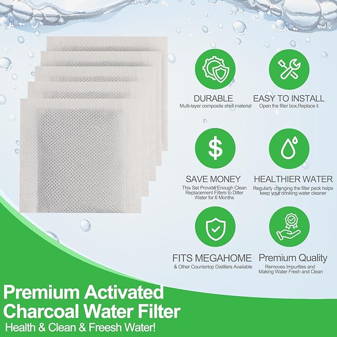 Altozor® 18 Pack of Countertop Distillers Water Filters Replacement Compatible with Megahome and Other Other Countertop Distillers