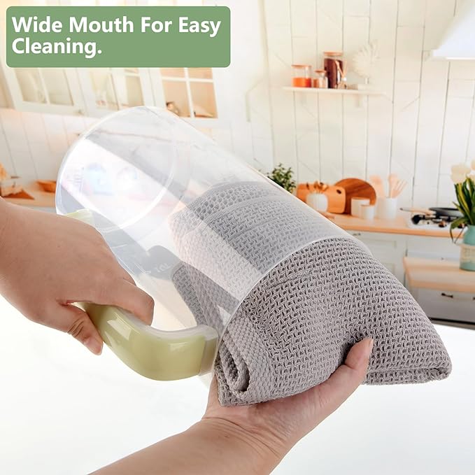 1 Gallon 4 Litre Clear Plastic Pitcher with Lid, 2 Pack Clear Water Pitcher for Cold Drinks, Iced Tea Pitcher for Lemonade, Iced Tea, Milk, Juice, Beverages.