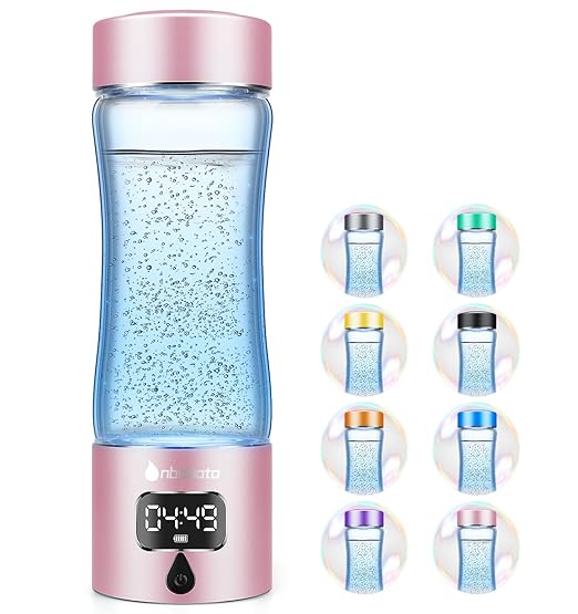Hydrogen Water Bottle Generator with SPE/PEM Technology, Portable Hydrogen Water Ionizer Machine, Birthday,Xmas Gift for Family Friends Office Travel Sports