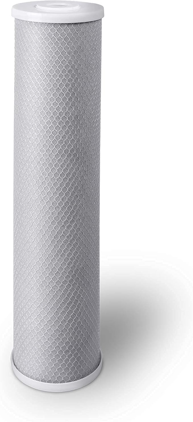 High Capacity Coconut Shell Carbon Block Water Filter 5 Micron Cartridge 4.5" x 20" for Universal Whole House System WELL-MATCHED with CB-45-2005, FC25B, FLTWH2045C02 and PRL-RCL (4 Pack)