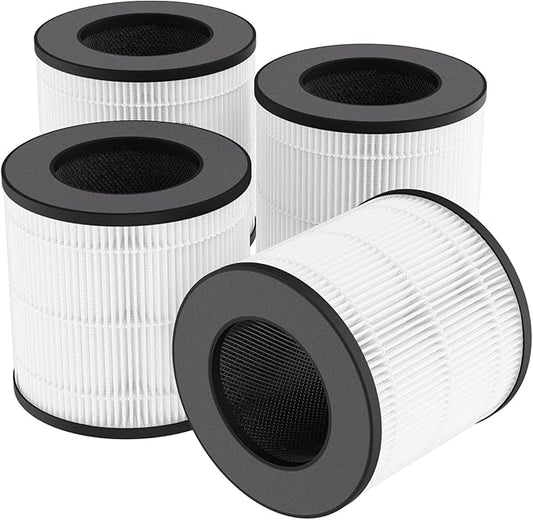 PU-P05/AC201B TReplacement Filter Compatible with FULMINARE PU-P05 Purifier and Purivortex AC201B Purifier, 3-in-1 H13 Filters（4-Pack）