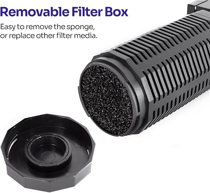 Aquarium Internal Filter for 10-50 Gallon Tanks, 13W Power Biochemical Sponge Fish Turtle Tank Filter with Aeration System, Silent Submersible Filters, 212 GPH