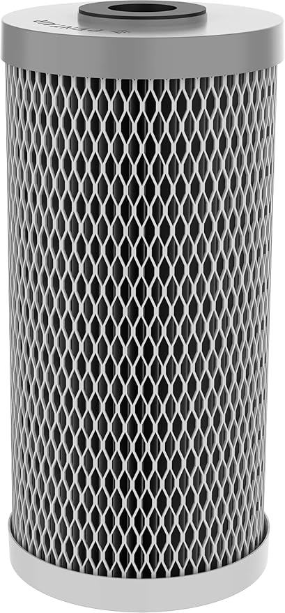 Pentair Pentek NCP-BB Big Blue Carbon Water Filter, 10-Inch, Whole House Non-Cellulose Carbon Impregnated Pleated Filter Cartridge, 10" x 4.5", 10 Micron