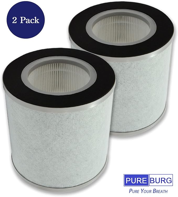 PUREBURG Replacement Filter Compatible with Elechomes EPI236 Air Purifiers,2-Pack H13 HEPA 4-Stage Filtration Activated Carbon 2-in-1 Air Clean Voc Dust Odor PM2.5