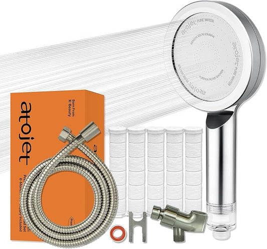 Premium Filter Shower Rooted in Korea’s Luxury Beauty Culture – Pure Carbon Filters for Softer Skin & Smoother Hair | Composite Filter l 6 Month Advanced Filtration Set (JNE300C-SET-6MO)