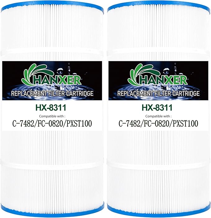 Swimming Pool Filter Replaces for C-8311, Filbur FC-1285, CCX1000RE (CC 1000E), XStream CC1000RE, PXST100, PLFPXST100, 81005, 100 Sq.Ft Filter Cartridge, 2 Pack