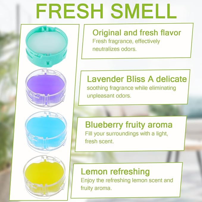 Odor Neutralizer Cartridge Replacement for Shark AZ3000 AZ3002 HZ3000 HZ3002 HZ702 IZ862H IZ562H ZD550 ZU102 LA702 Odor Elimination Replacement 1541FC3000(Pack of 4pcs,Mixed flavor)