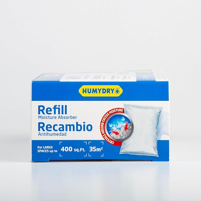 HUMYDRY® - 6-pack of dehumidifier refills - 35.3 oz - Absorbs moisture - Prevents odors - Fragrance-free - For spaces up to 400 sq. ft.