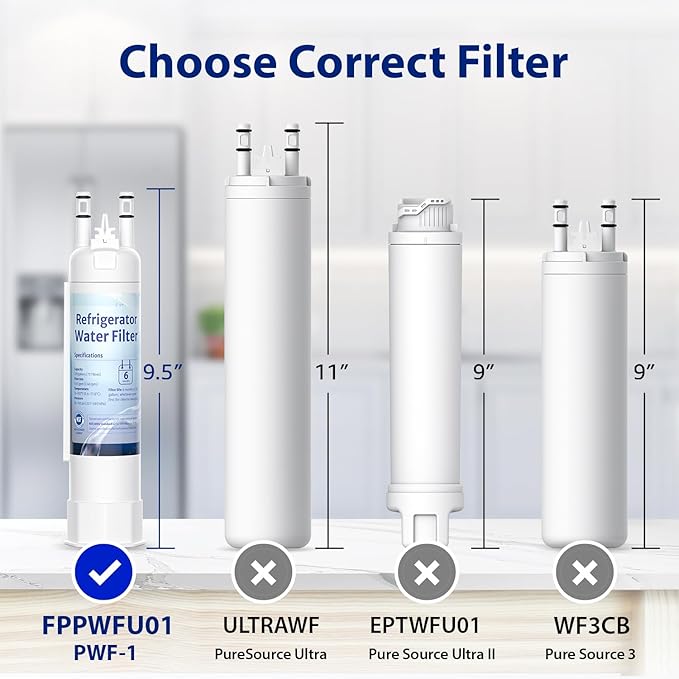 FPPWFU01 Water Replacement, Compatible with EPPWFU01 PureAdvantage PWF-1 FPPWFU01 PurePour PWF-1 (3 Pack)-Packaging May Vary