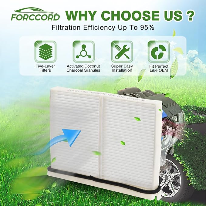 2-Pack Cabin Air Filter Fits for Mazda CX-90 (2024 2025 2026), CX-70 (2025-2026) Activated Carbon Cabin Filter Replacement KR9P-61-J6X Car Accessories