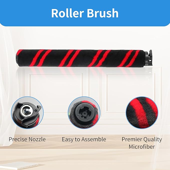 Brushroll & Foam Felt Filters Replacement Compatible with Shark Stratos DuoClean PowerFins Upright Vacuum AZ3002 & AZ3000W AZ3000