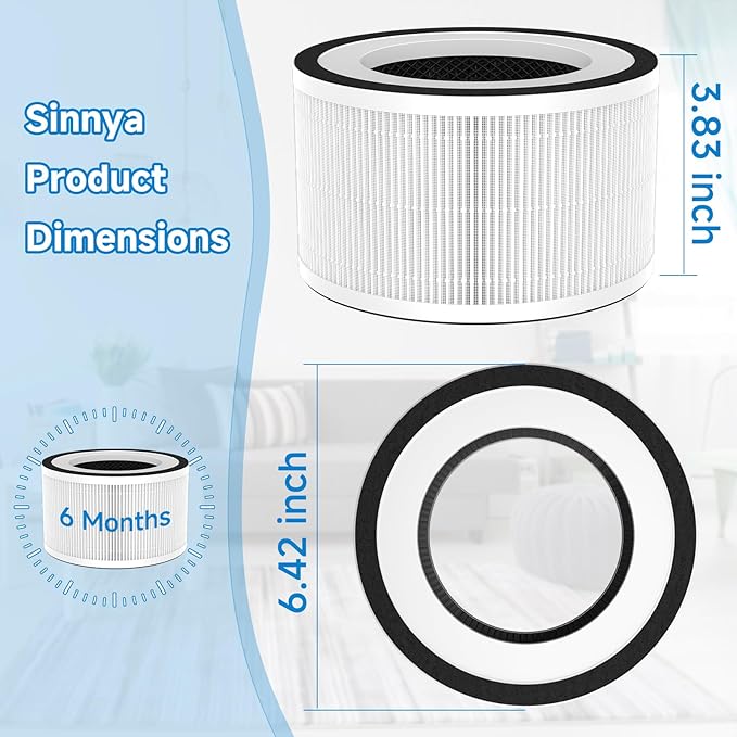 2-Pack True Replacement Filter Compatible with Afloia Fillo/Halo/Mook-a Allo, 3-in-1 High Efficiency True Filter for Fillo Filter