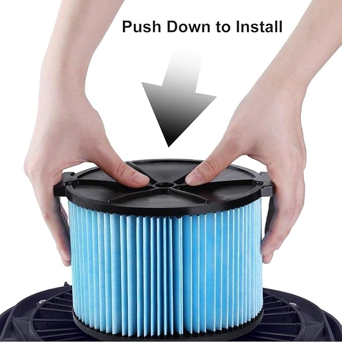 4 Pack VF3500 Replacement Filter for Shop Vacuum 3-4.5 Gallon Wet Dry Vacuums, 3-Layer Filters for WD4050, WD3050, WD4080, WD4522, 4000RV, 4500RV