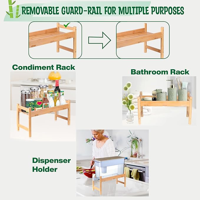 ZPirates Water Filter Dispenser Stand - 1 to 2 Galon Filtered Water Pitcher Dispenser Holder - Compatible with Most Brands Models and Designs [See photos for measurements]