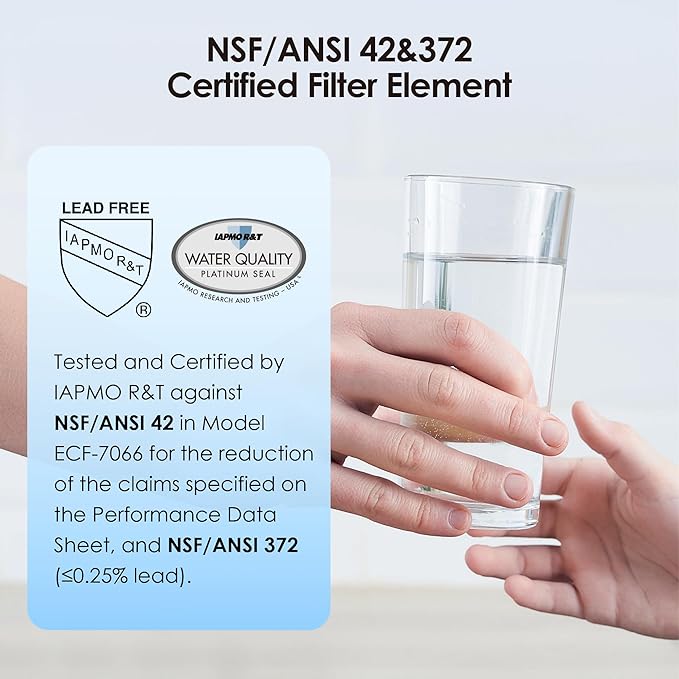 Waterdrop NSF/ANSI 42&372 Standard Gravity Water Filter, Replacement for Berkey® BB9-2® Black Filters & PF-2® Fluoride Filters, Berkey® Gravity Water Filter System and Waterdrop King Tank Series