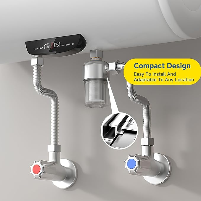 Washing Machine Water Filter, Spin Down Sediment Filter, Stainless Steel Reusable Sink Water Filter, Water Softener For Water Heater Washing Machine Dishwasher Shower Faucet, Prevent Impurity